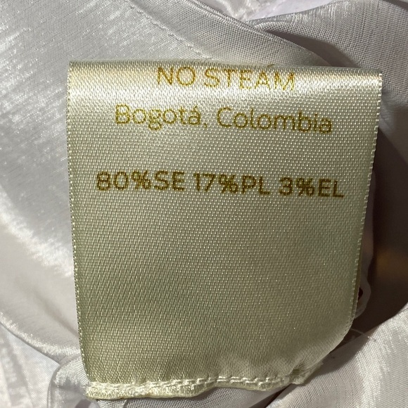 Kika Vargas White Ruffled Short Sleeve Babydoll Dress - Picture 7 of 11